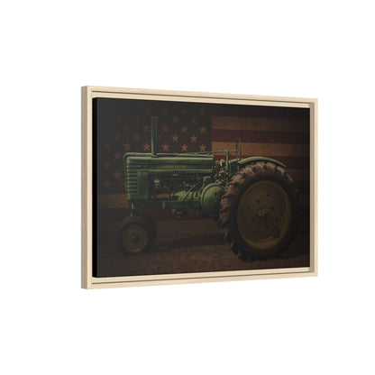 Patriotic John Deere Model G Tractor | Framed Wall Art on Stretched Canvas