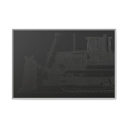 D2 Dozer Side View Technical Drawing | Framed Photo Wall Art on Canvas
