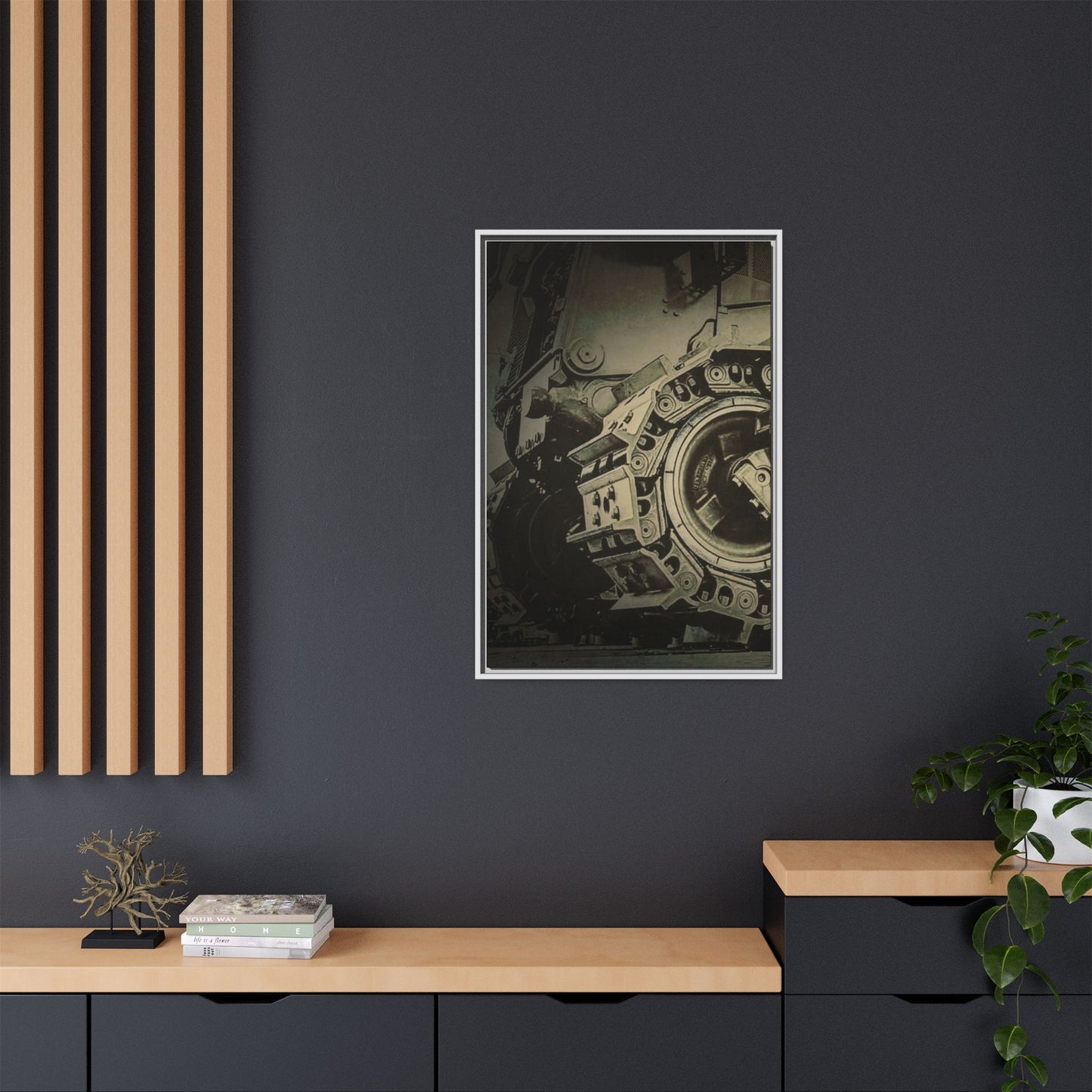 D11 Track Action | Triptych | Left Panel | Framed