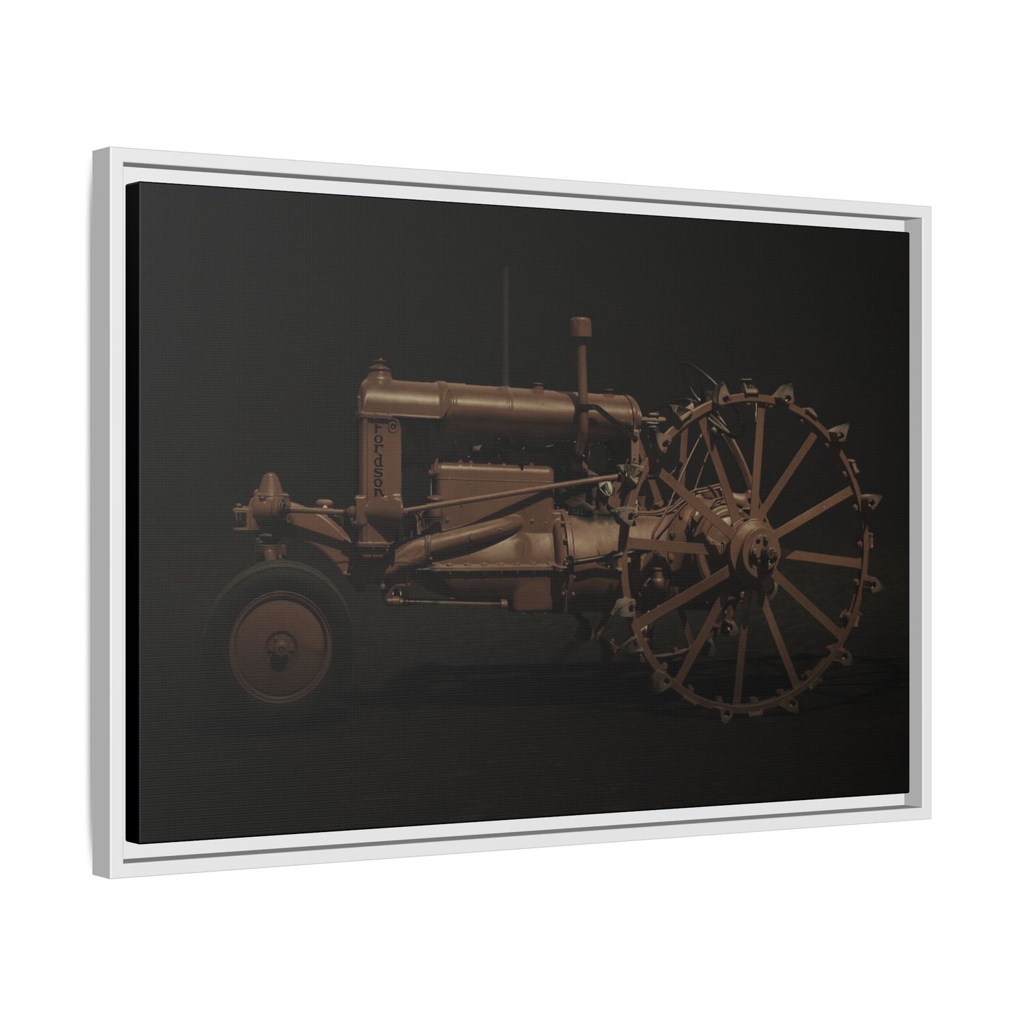 Vintage Ford Fordson Steel Wheel Photo Wall Art on Framed Canvas