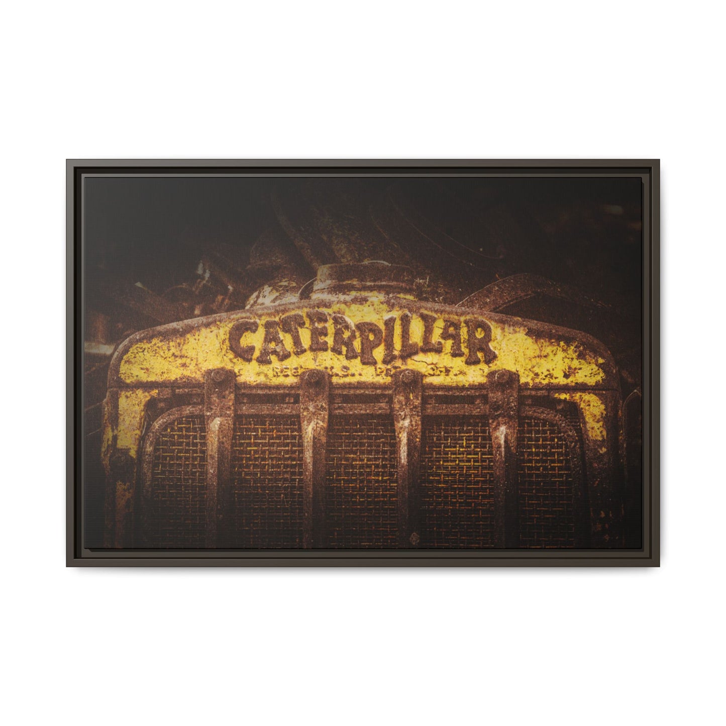 Weathered & Worn Vintage Crawler Grill | Framed Wall Art on Stretched Canvas