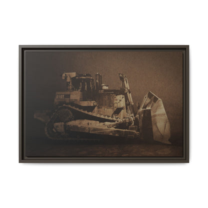 Classic D10T Dozer | Framed Wall Art on Stretched Canvas