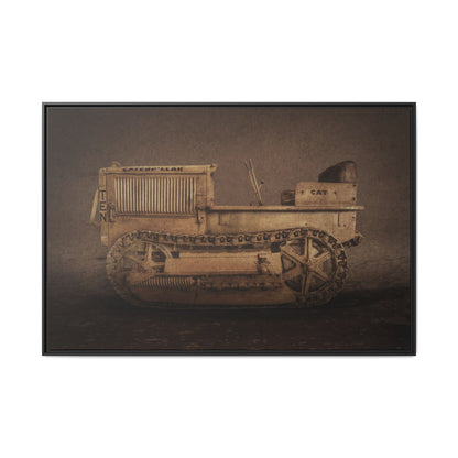 Vintage CAT 10 'TEN' Crawler | Framed Wall Art on Stretched Canvas
