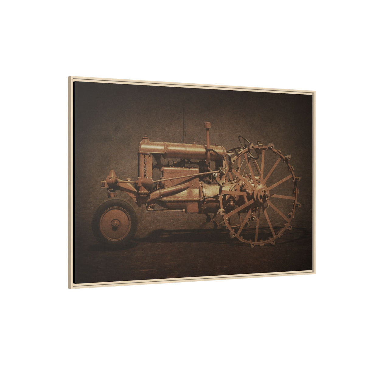 Vintage Ford Fordson Steel Wheel | Wall Art on Framed Canvas