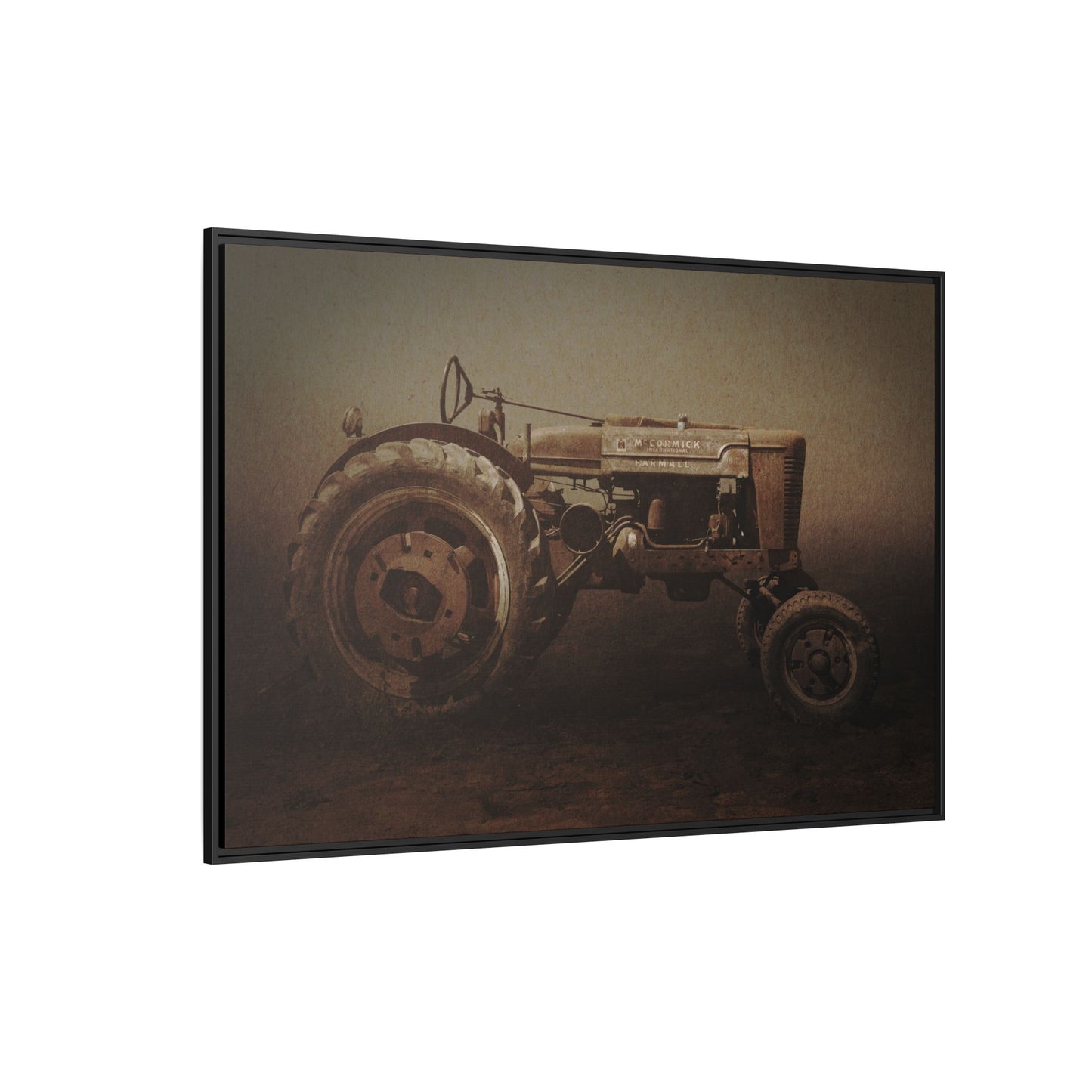 Weathered Vintage Farmall Tractor | Framed Wall Art on Stretched Canvas