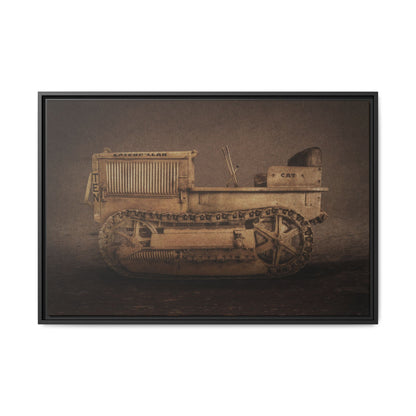 Vintage CAT 10 'TEN' Crawler | Framed Wall Art on Stretched Canvas