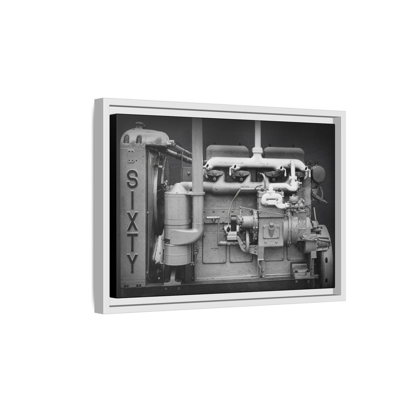 Vintage Caterpillar Power System Sixty Wall Art on Framed Canvas