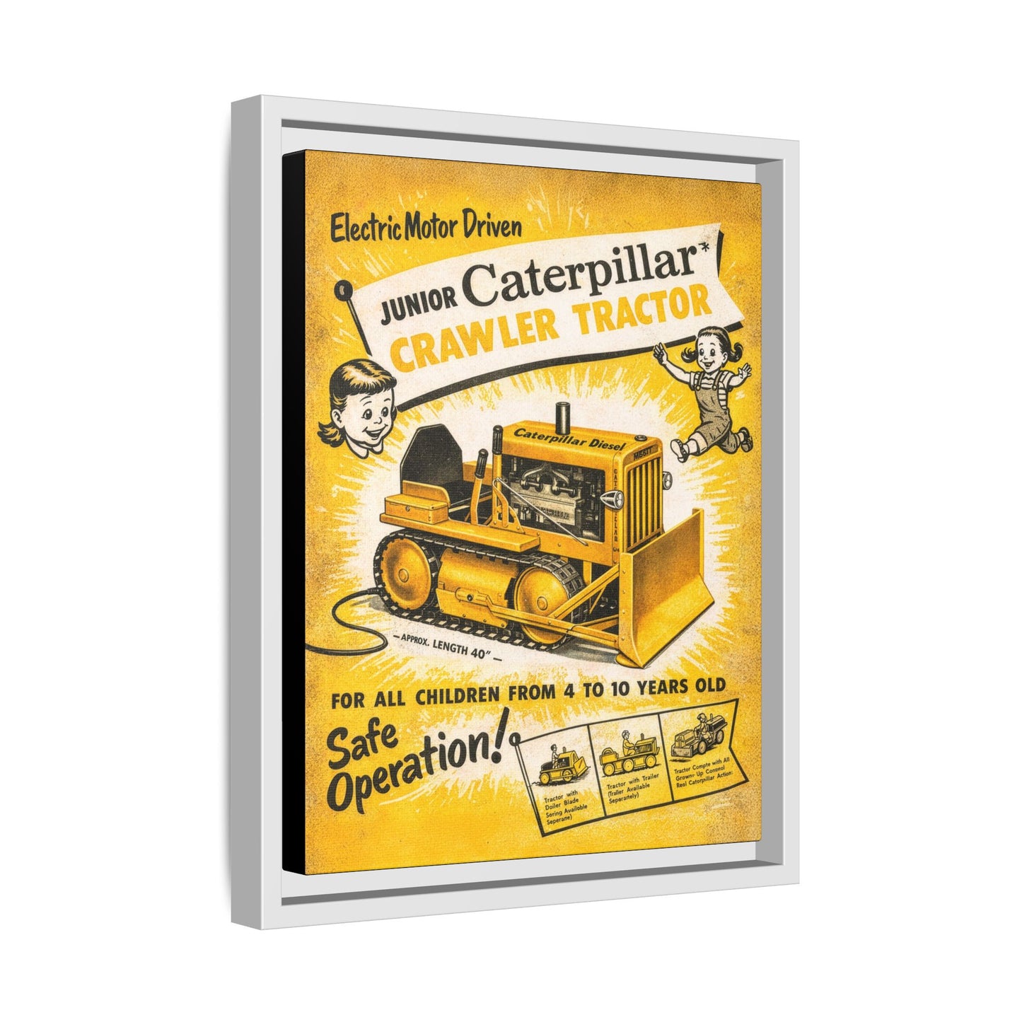 Junior Crawler Vintage Advertisement Art | Framed Wall Art on Canvas