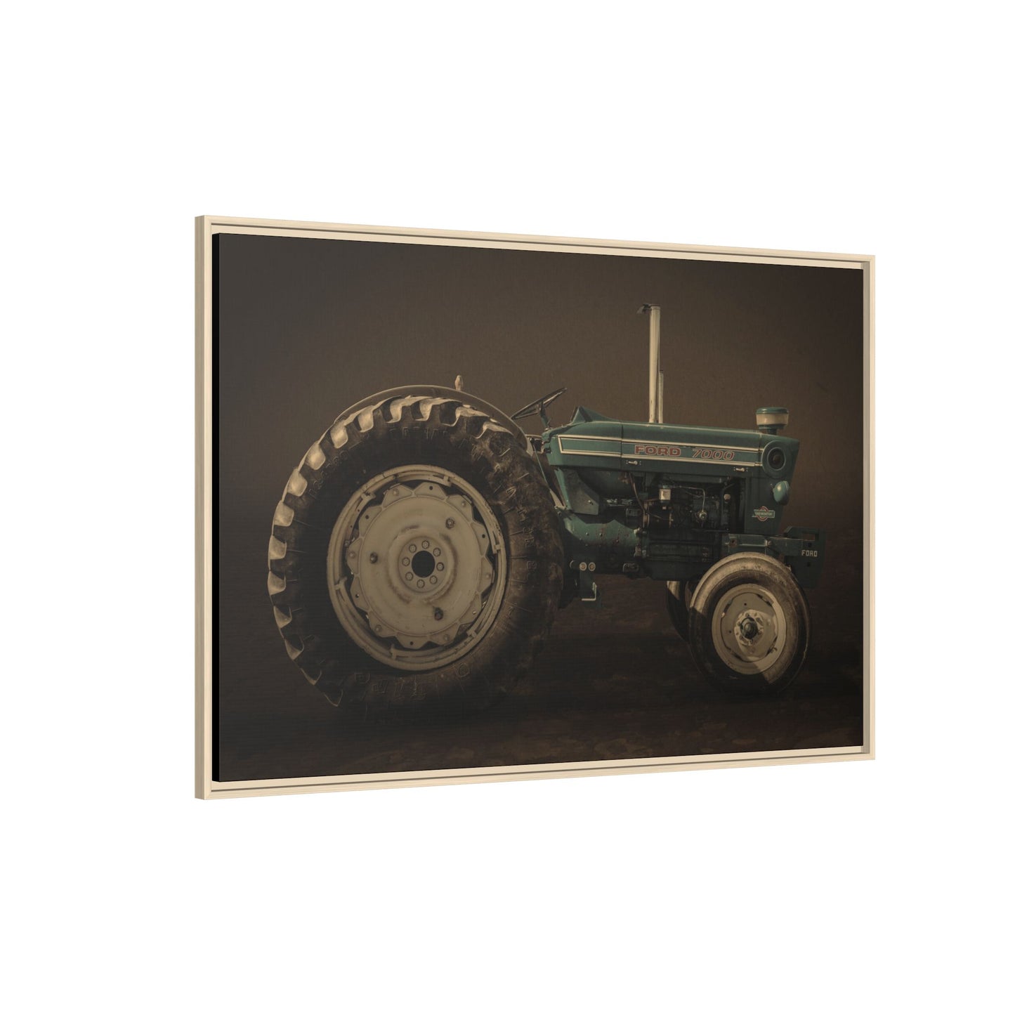 Classic Ford 7000 Tractor Photo Wall Art | Framed Stretched Canvas