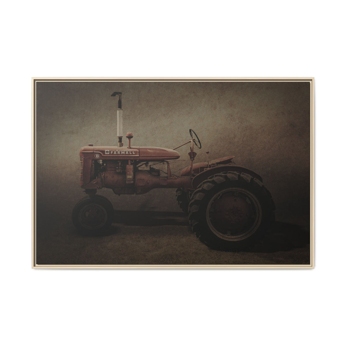 Vintage Farmall Model B Tractor | Framed Wall Art on Stretched Canvas