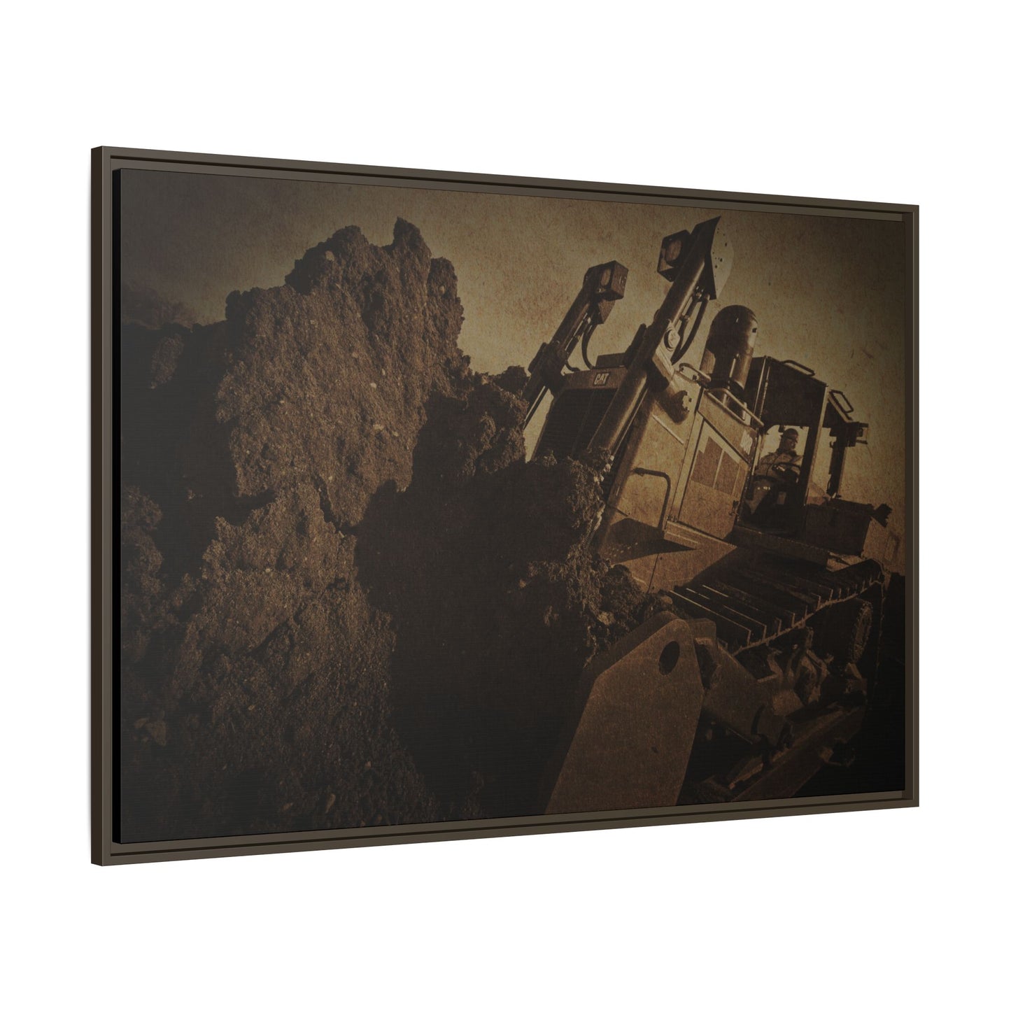 D8 Dozer Action| Framed Wall Art on Stretched Canvas