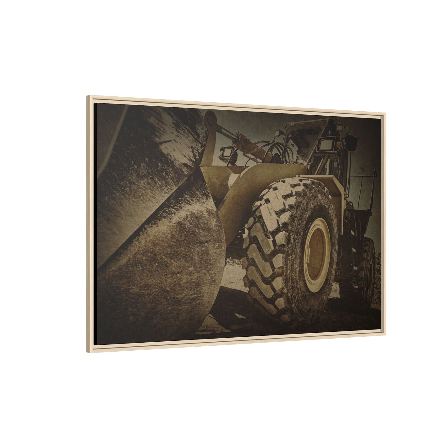 Big Bucket Loader | Framed Wall Art on Stretched Canvas