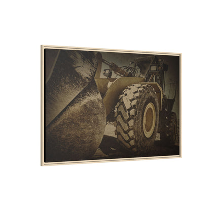 Big Bucket Loader | Framed Wall Art on Stretched Canvas
