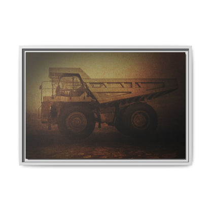 Big Wheel 777 Hauler Framed Wall Art on Stretched Canvas