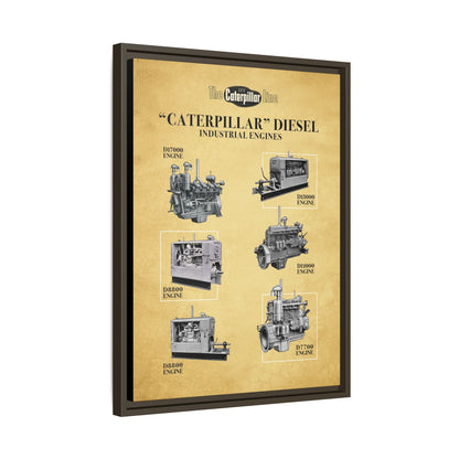 Diesel Power Engine Line Vintage Advertisement | Framed Wall Art on Canvas