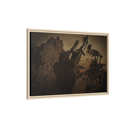 D8 Dozer Action| Framed Wall Art on Stretched Canvas
