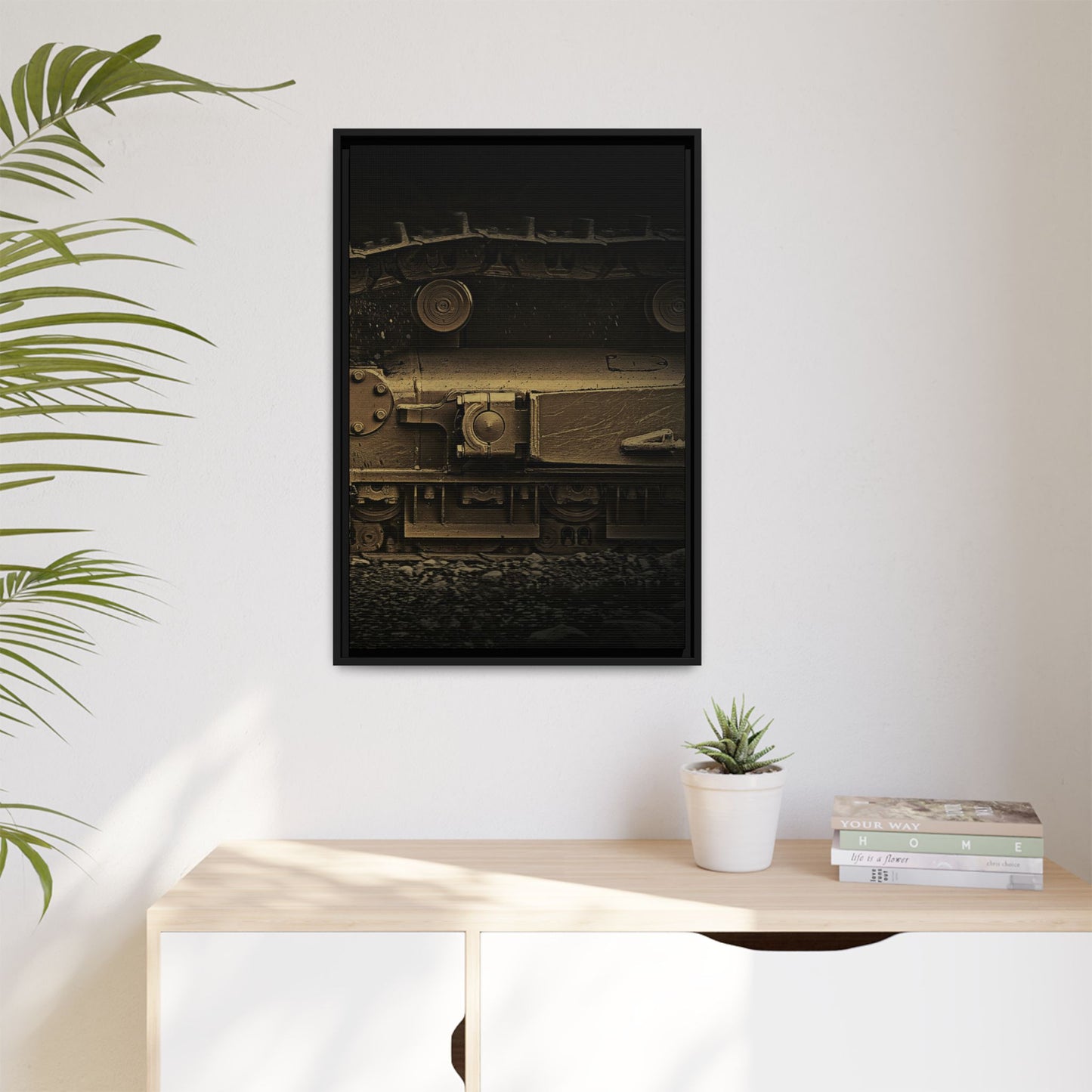 Epic Dozer Track Triptych Left | Matte Canvas Print (Framed)