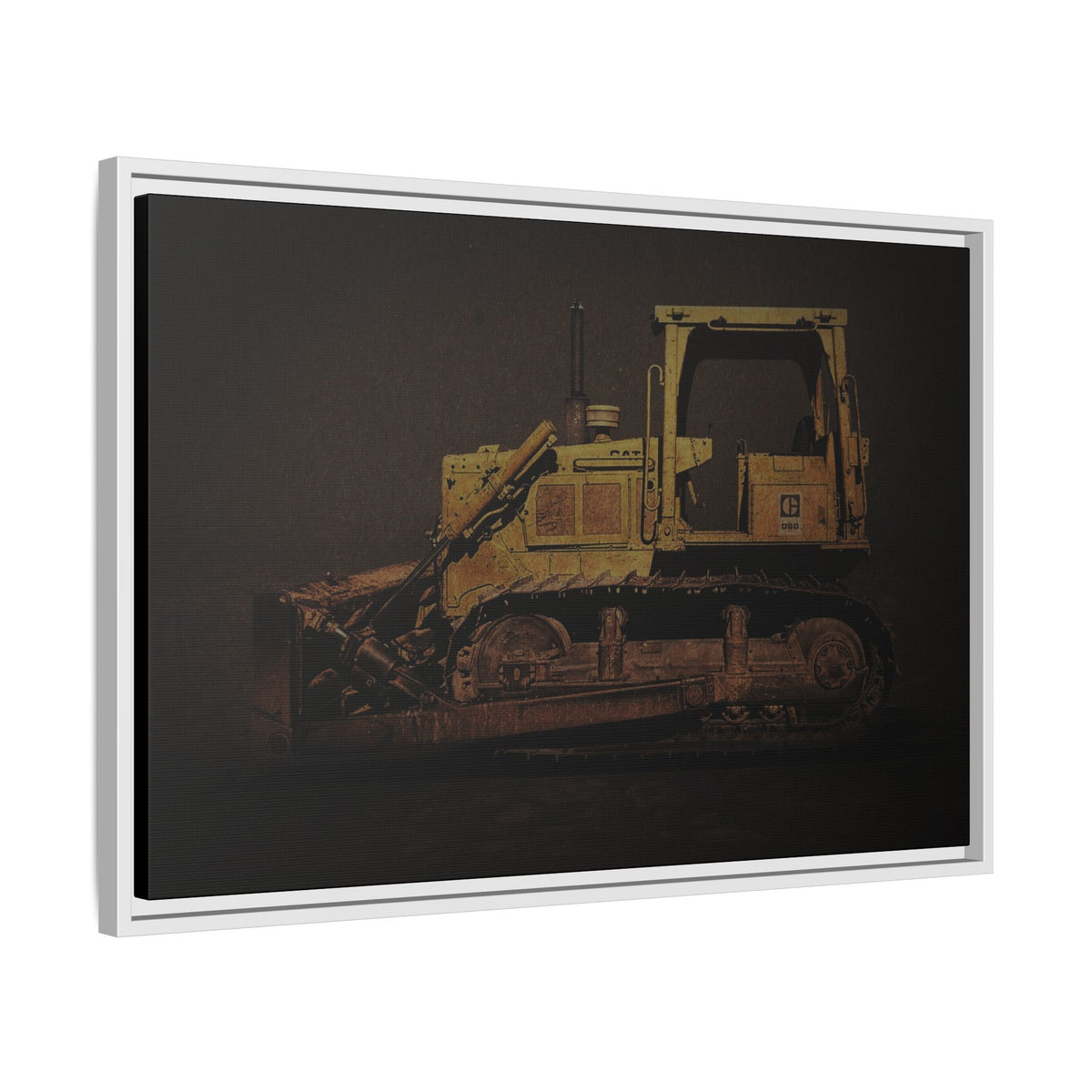 Classic D6D Dozer | Framed Wall Art on Stretched Canvas