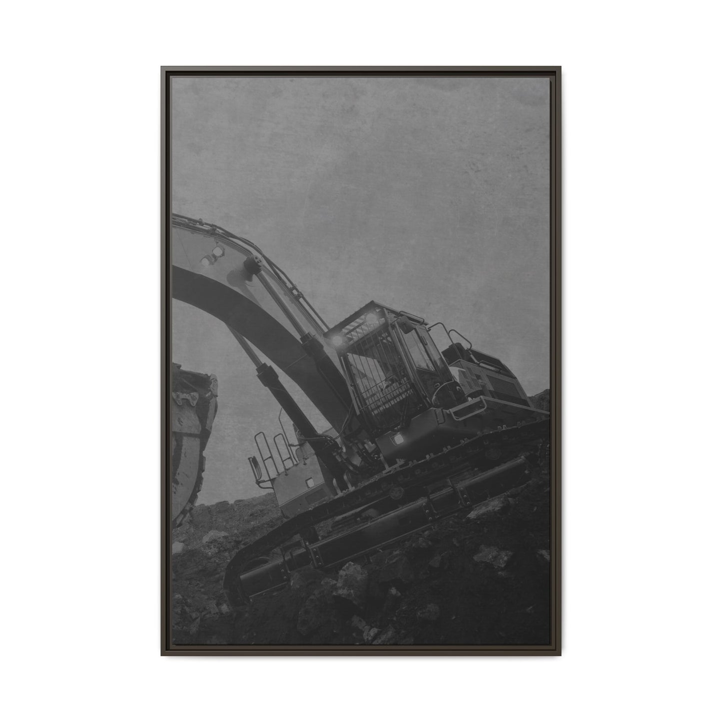 Copy of Excavator Triptych Center Jondo | Matte Canvas Print (Framed)