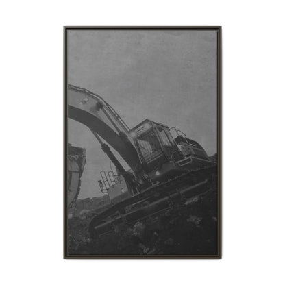 Copy of Excavator Triptych Center Jondo | Matte Canvas Print (Framed)