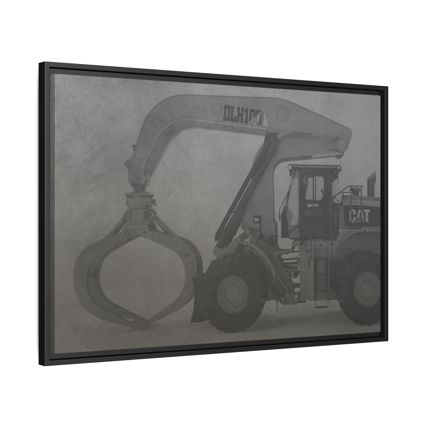 Wheel Loader with Grapple Side View | Framed Photo Wall Art on Canvas