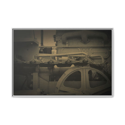 Vintage Track Detail | Framed Wall Art on Stretched Canvas