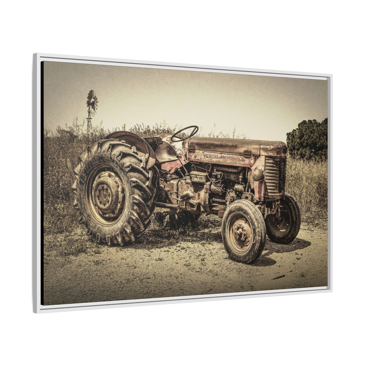 Vintage Massey Ferguson MF 35 - Framed Wall Art on Canvas