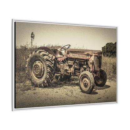 Vintage Massey Ferguson MF 35 - Framed Wall Art on Canvas