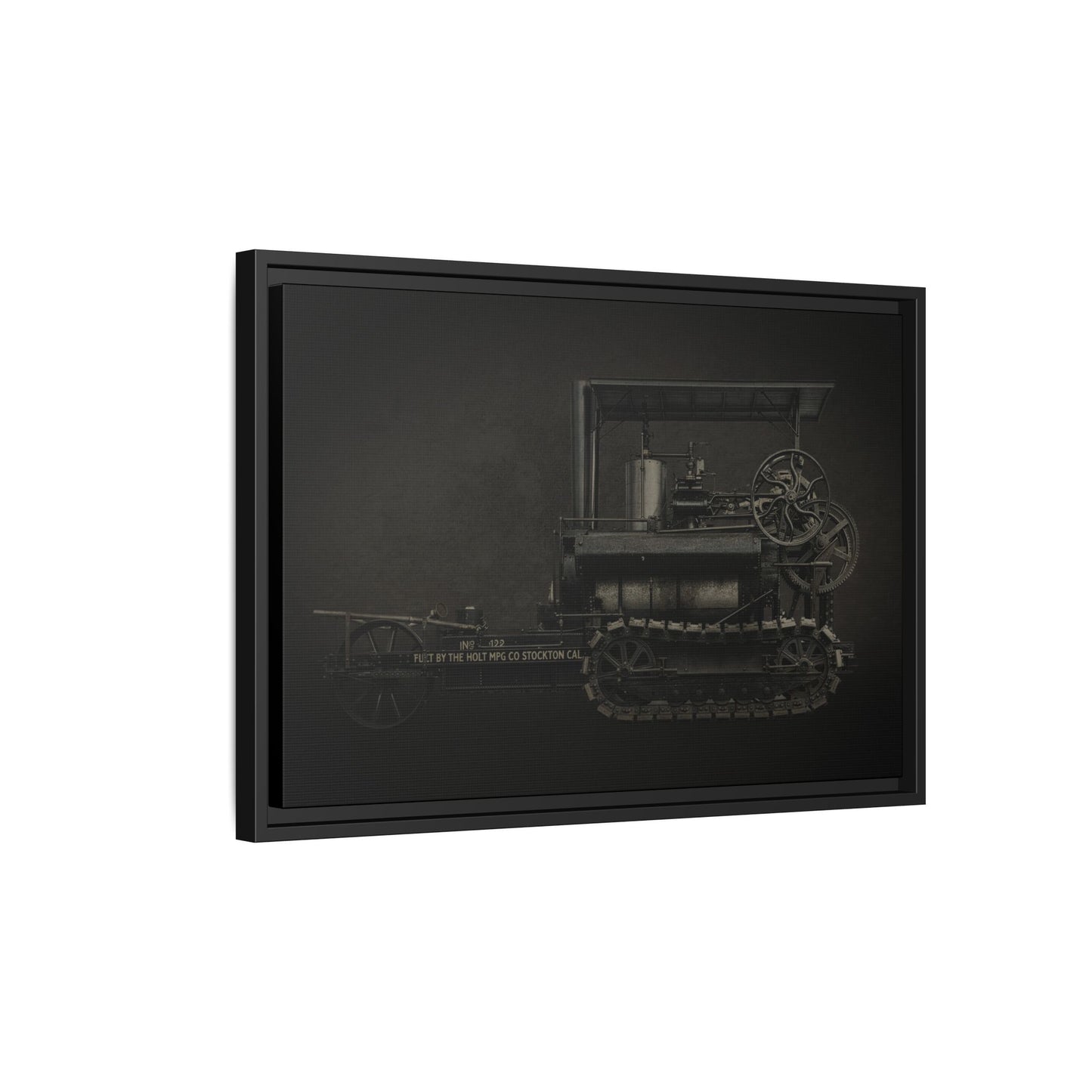Vintage Holt Crawler Photo Wall Art on Canvas | Industrial Artwork