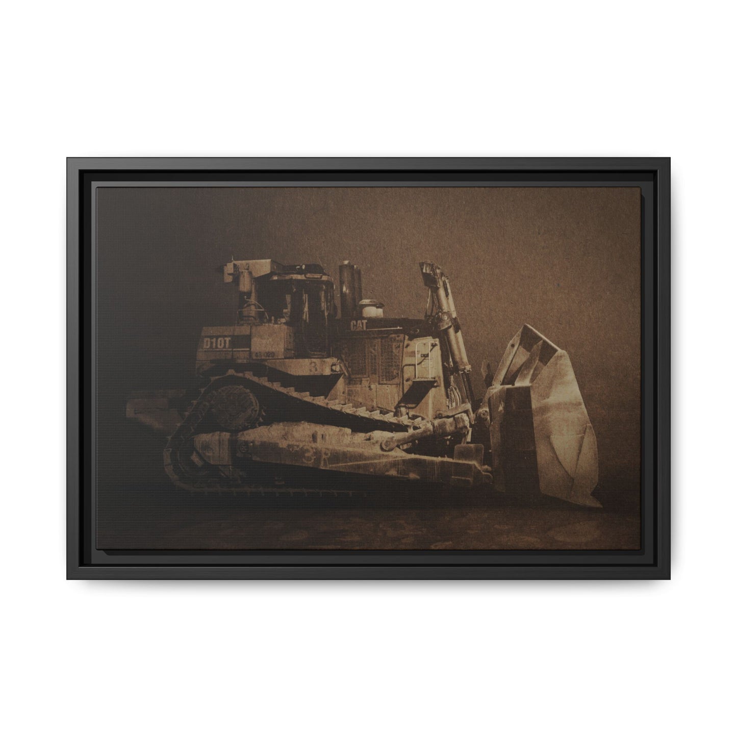 Classic D10T Dozer | Framed Wall Art on Stretched Canvas