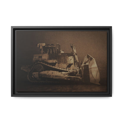 Classic D10T Dozer | Framed Wall Art on Stretched Canvas