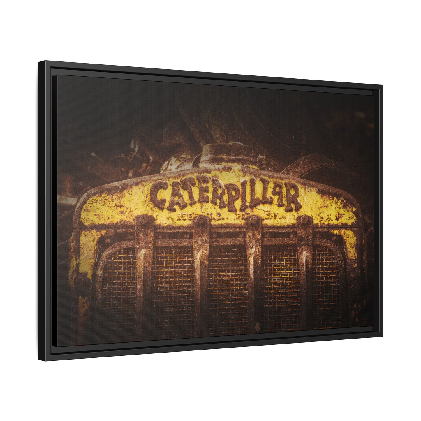 Weathered & Worn Vintage Crawler Grill | Framed Wall Art on Stretched Canvas