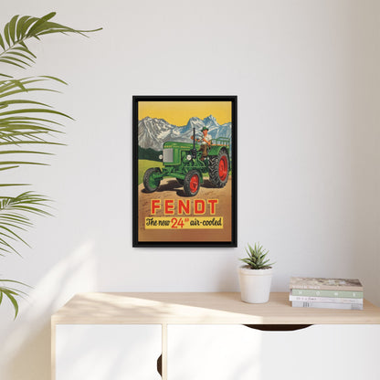 Vintage Fendt Air Cooled 24 Advertisement- Vintage Wall Art on Framed Canvas
