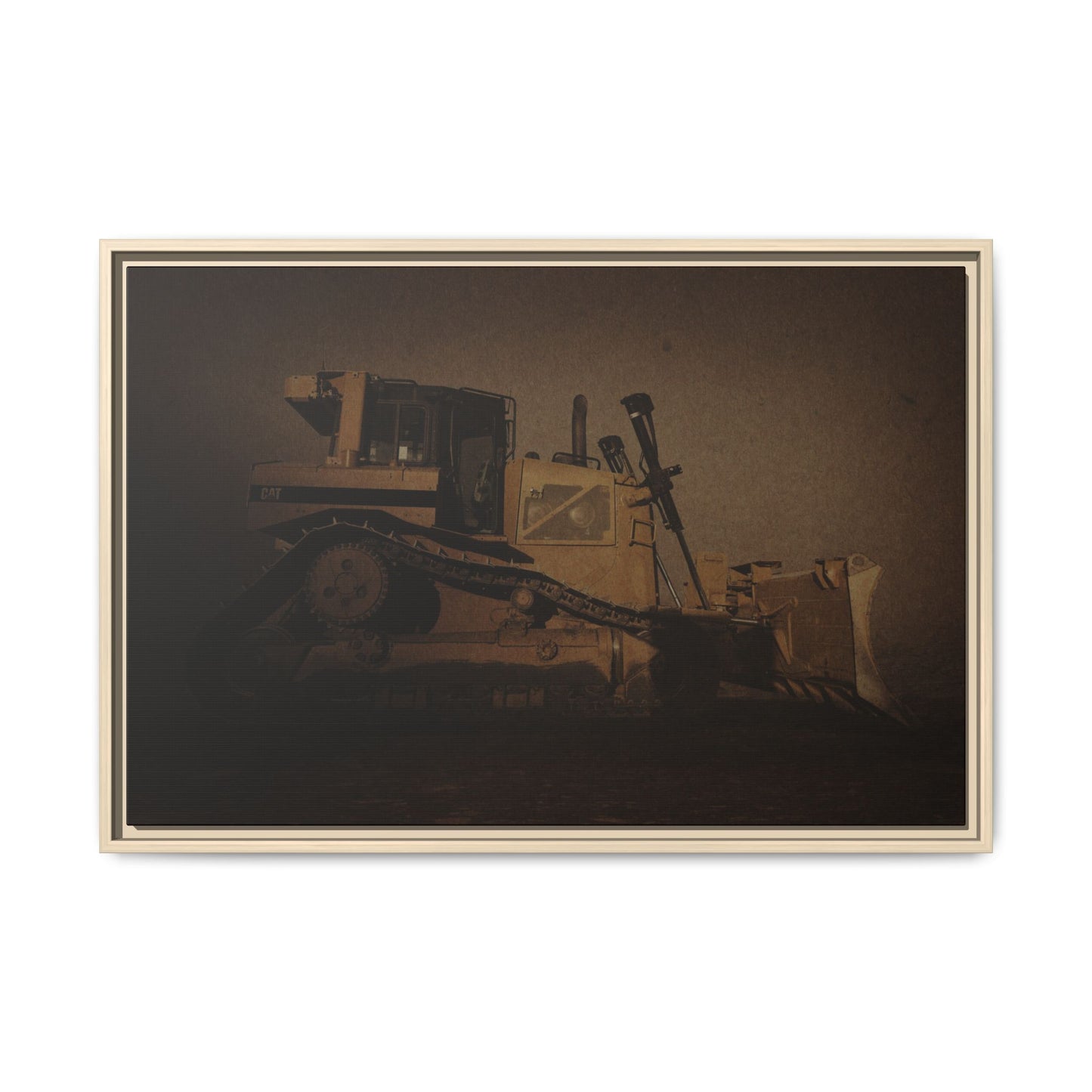 D8 Classic 90's Dozer | Framed Wall Art on Stretched Canvas