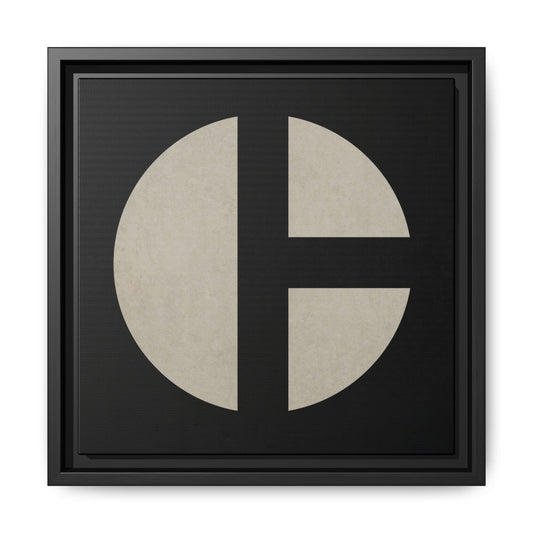 C Block Graphic | Framed Wall Art on Stretched Canvas