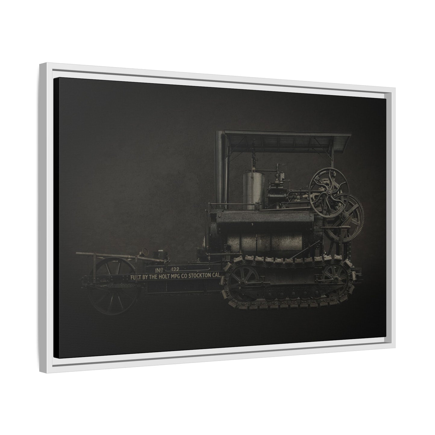 Vintage Holt Crawler Photo Wall Art on Canvas | Industrial Artwork