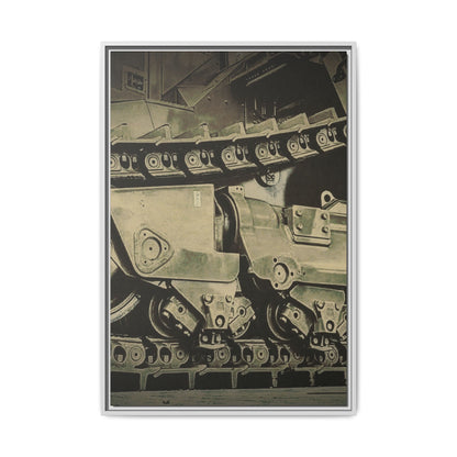 D11 Track Action | Triptych | Center Panel | Framed