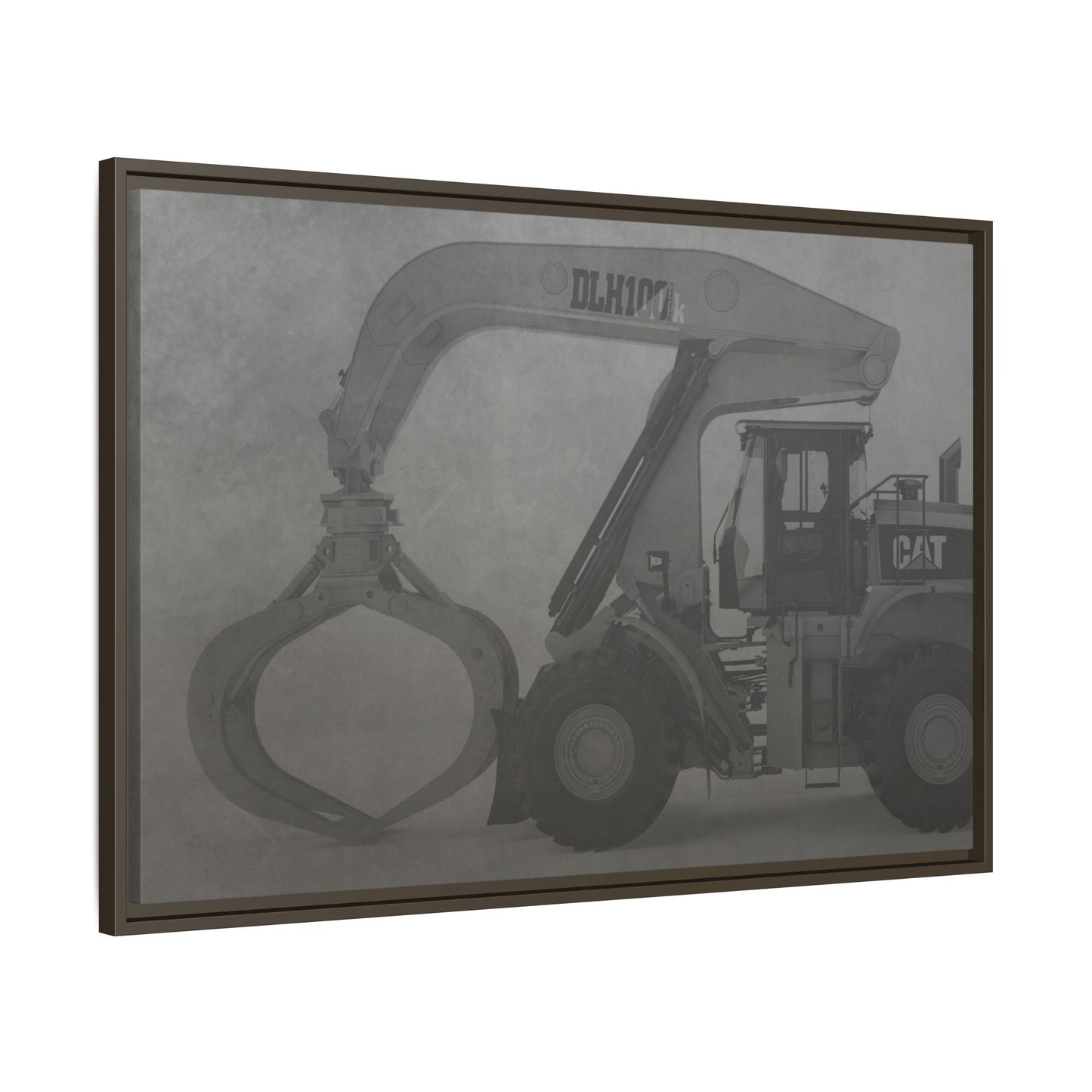 Wheel Loader with Grapple Side View | Framed Photo Wall Art on Canvas