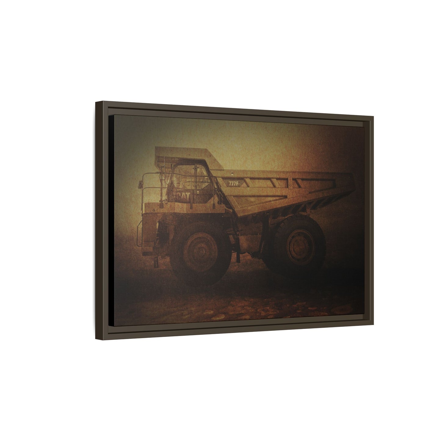Big Wheel 777 Hauler Framed Wall Art on Stretched Canvas