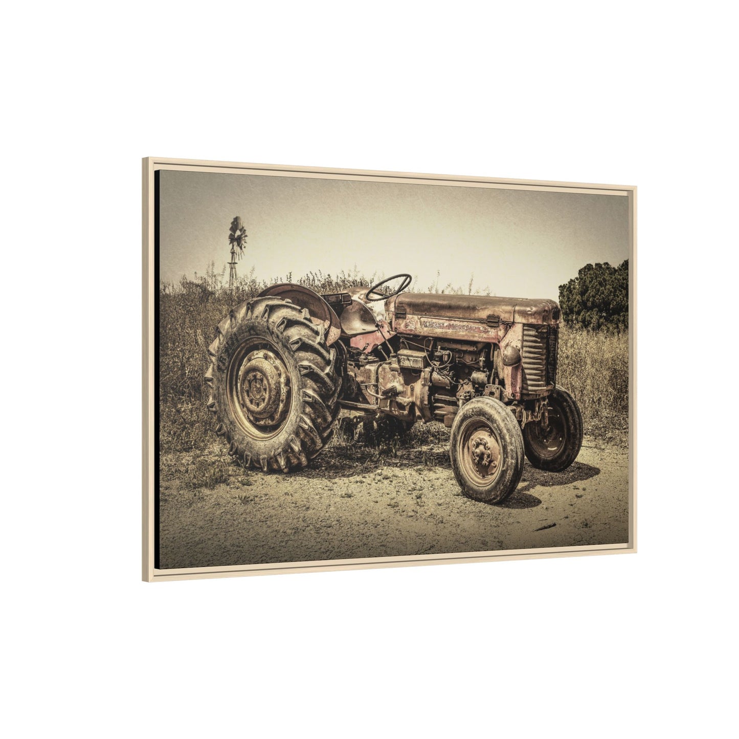 Vintage Massey Ferguson MF 35 - Framed Wall Art on Canvas