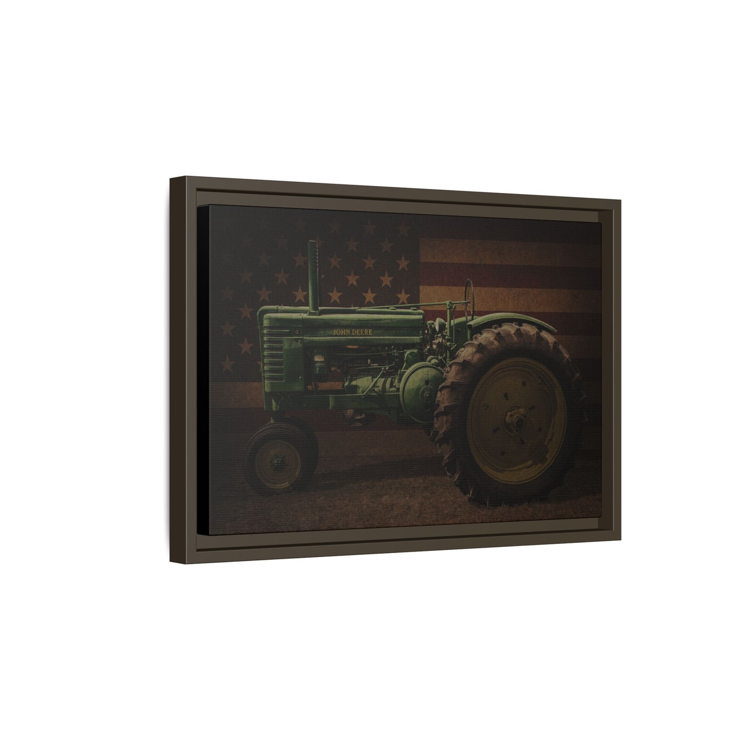 Patriotic John Deere Model G Tractor | Framed Wall Art on Stretched Canvas