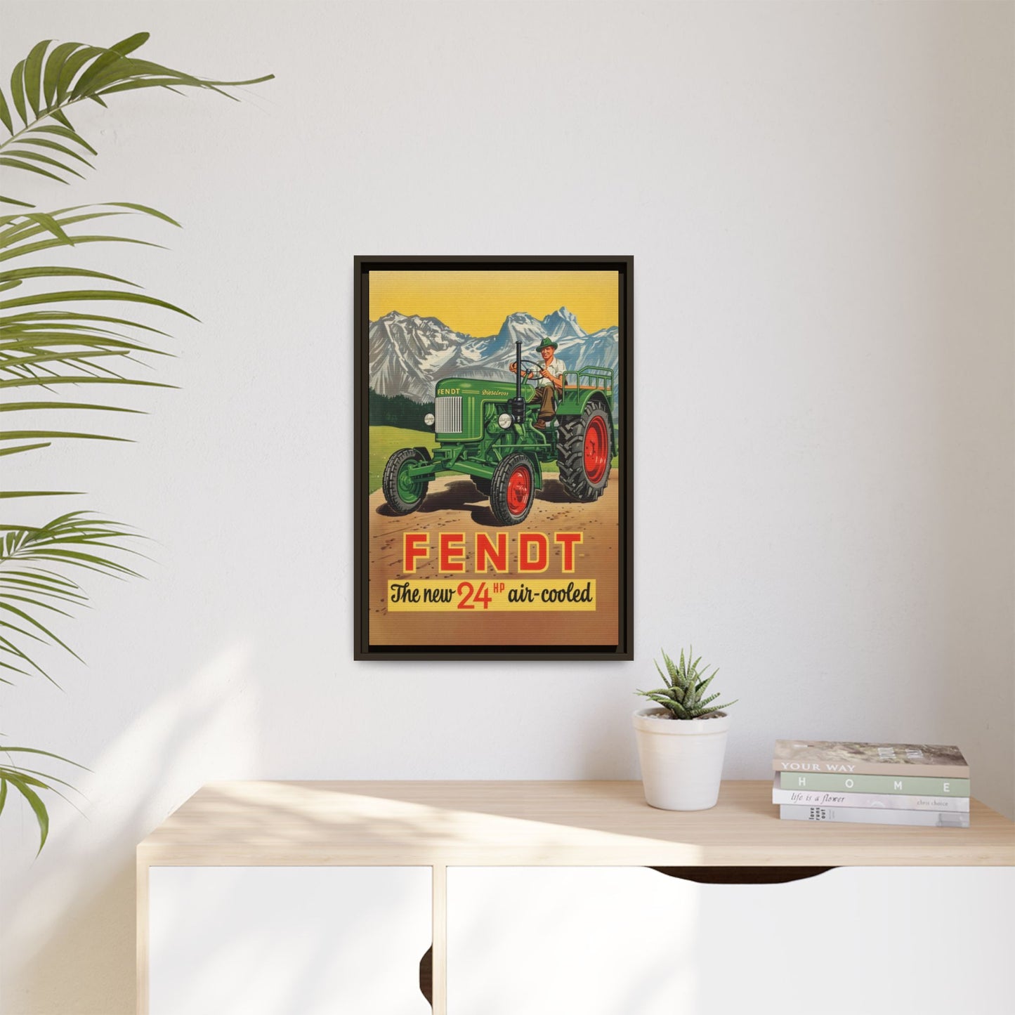 Vintage Fendt Air Cooled 24 Advertisement- Vintage Wall Art on Framed Canvas