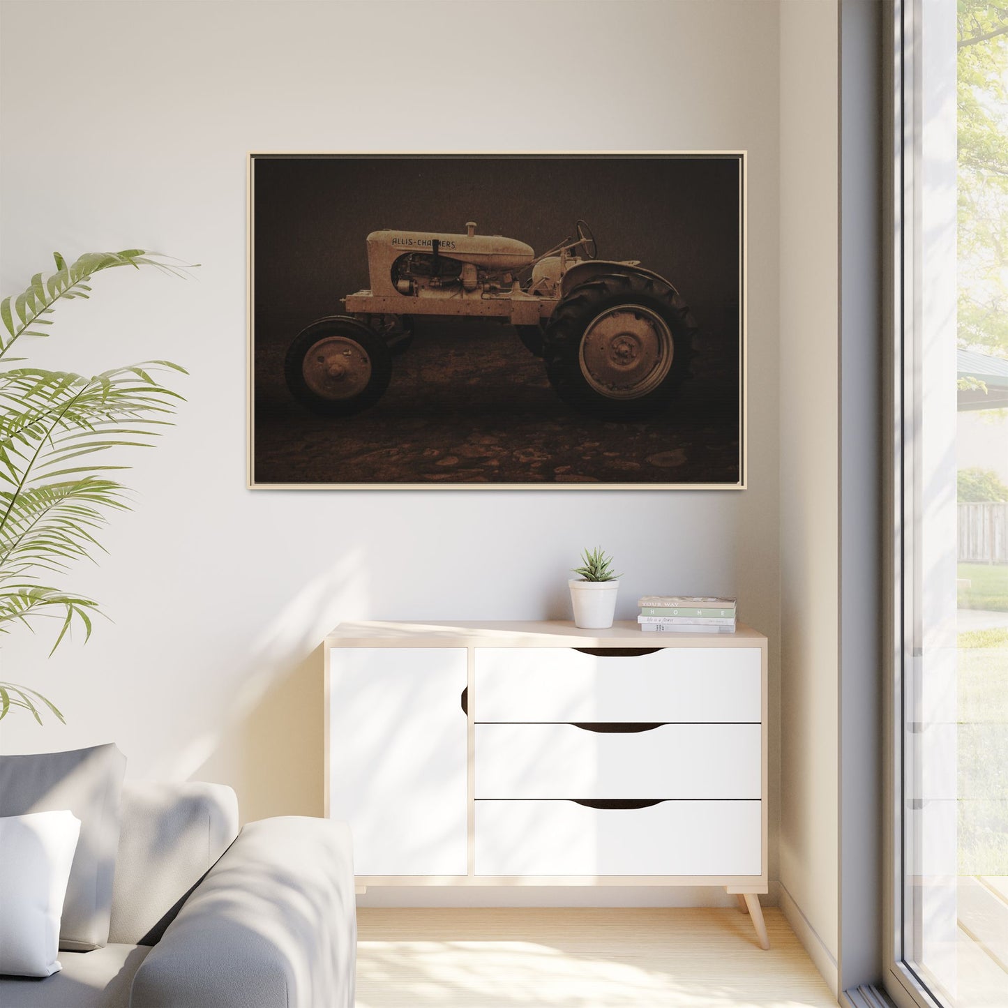Vintage Allis Chalmers WC | Framed Wall Art on Stretched Canvas