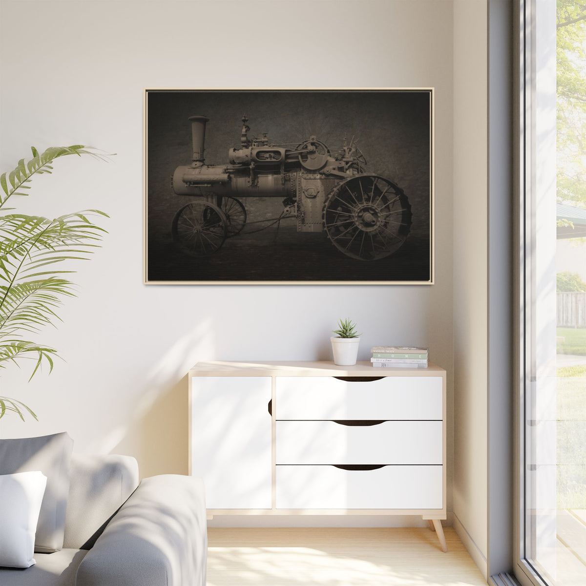 Vintage CASE 65 HP Tractor Photo Wall Art on Canvas