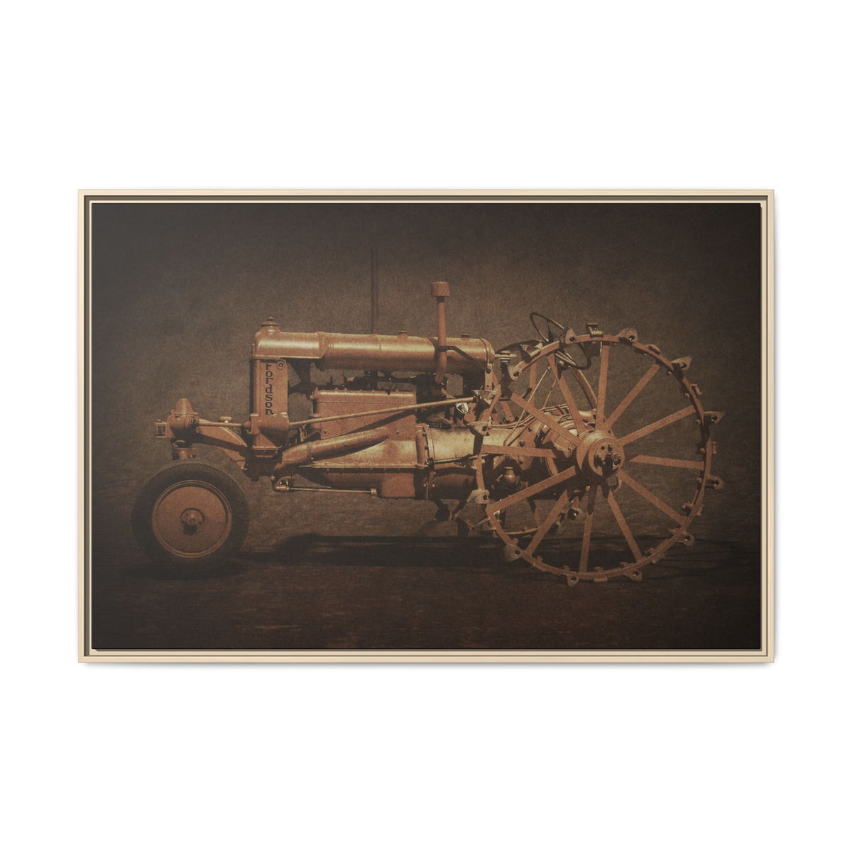 Vintage Ford Fordson Steel Wheel | Wall Art on Framed Canvas