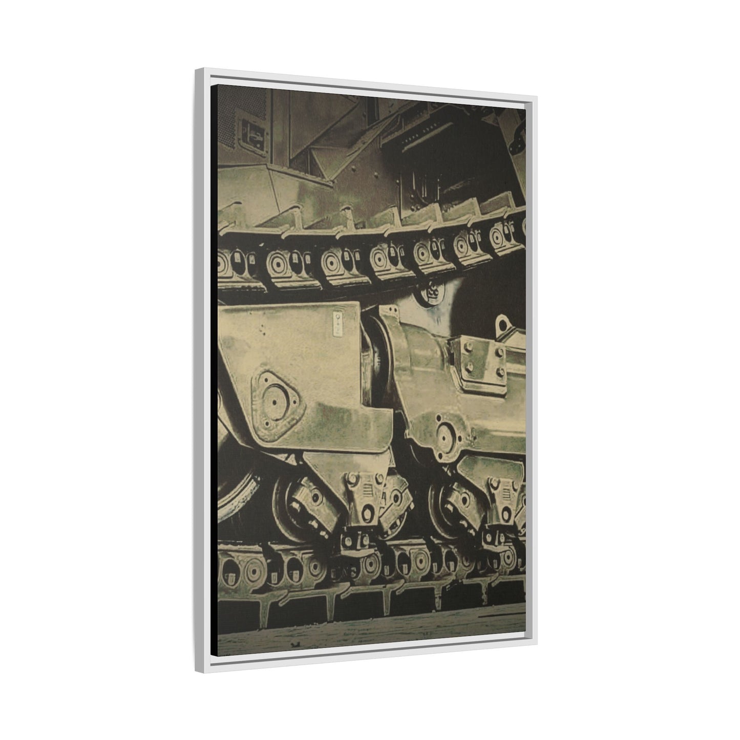 D11 Track Action | Triptych | Center Panel | Framed