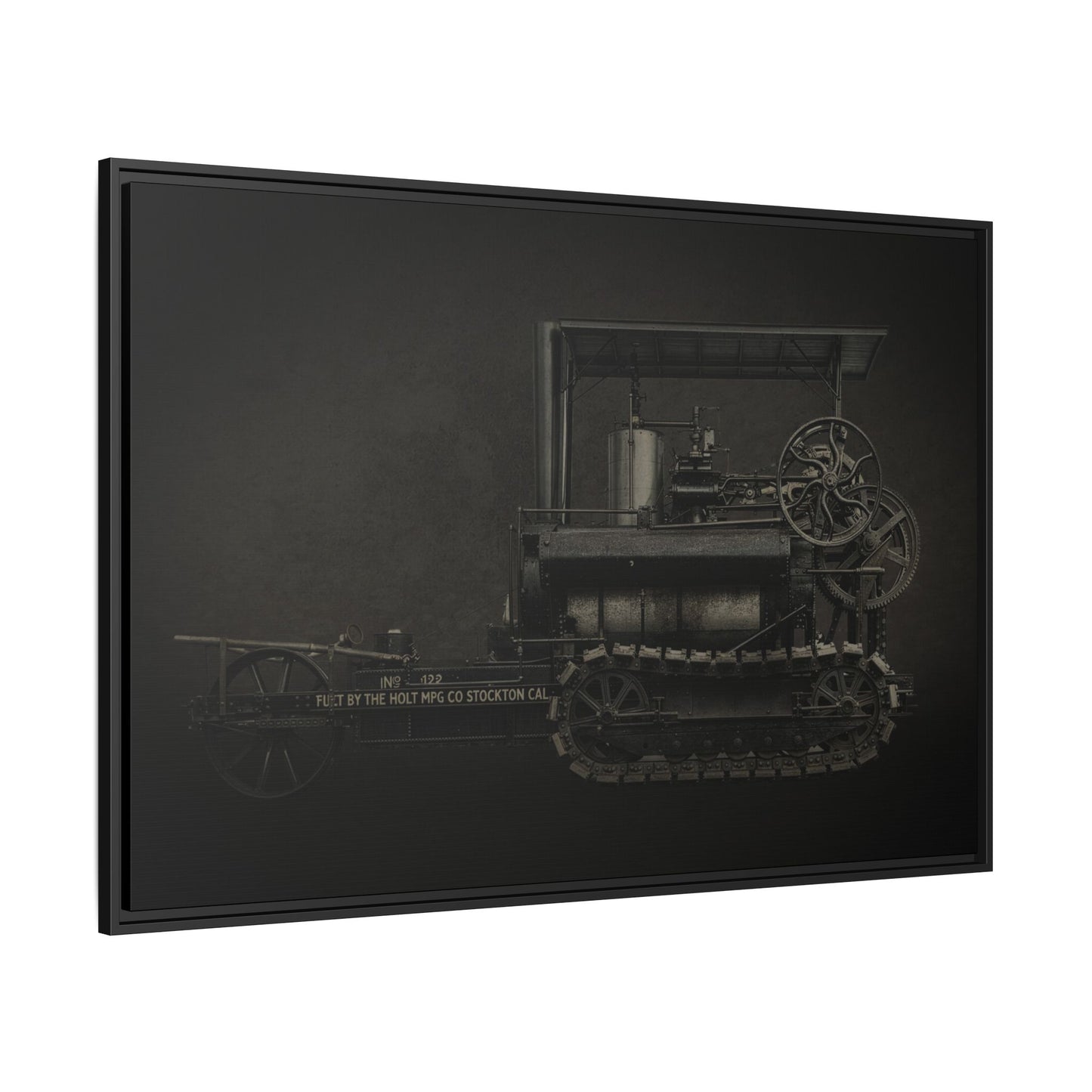 Vintage Holt Crawler Photo Wall Art on Canvas | Industrial Artwork