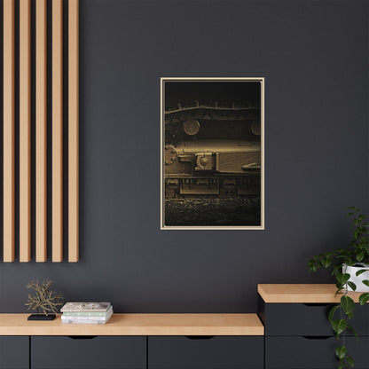 Epic Dozer Track Triptych Left | Matte Canvas Print (Framed)