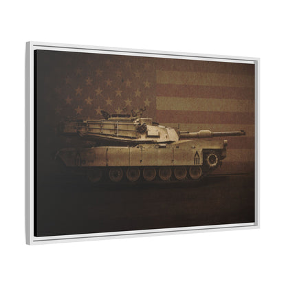 Patriotic Abrams M1 Tank | Framed Wall Art on Stretched Canvas