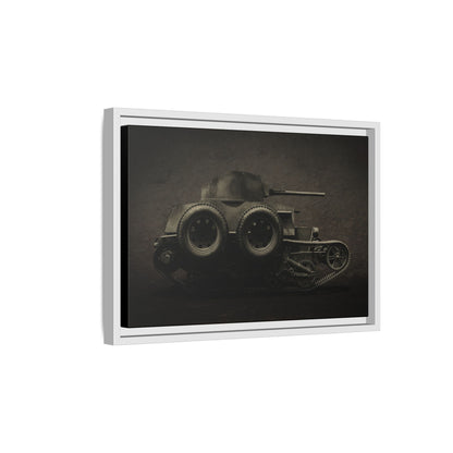 Vintage WWII  Schofield Tank Photo Art on Framed Canvas